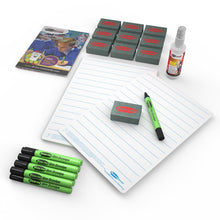 Show - Me Supertough Lined Drywipe Boards, Pens & Erasers (10 of Each) - ABC School Supplies