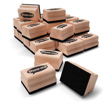 Show-Me Wooden Handled Mini Felt Whiteboard Erasers Class Pack of 30 - ABC School Supplies
