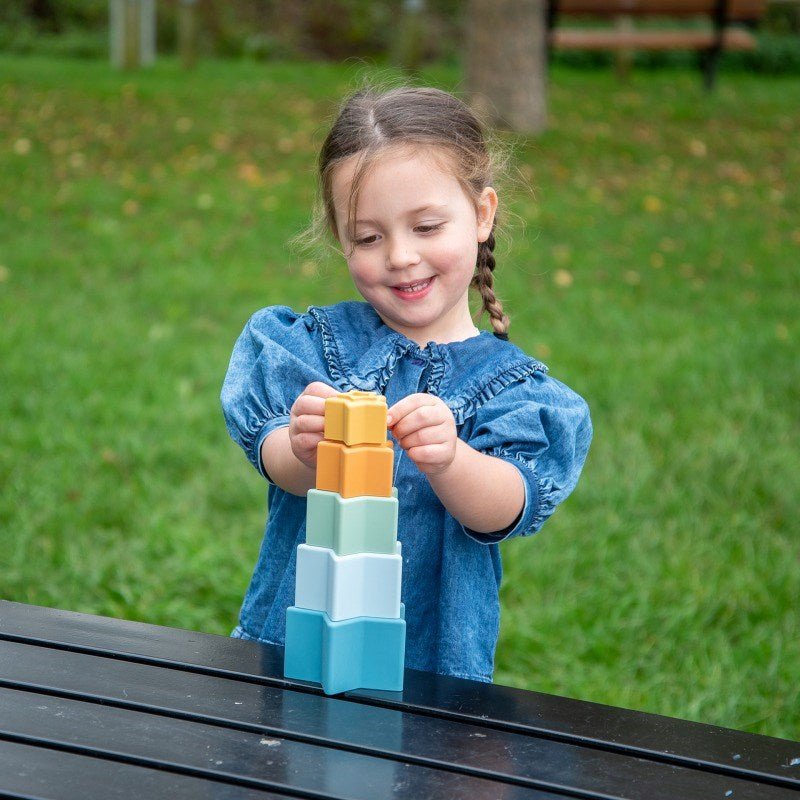 SiliSoft Star Stacking Cups (Neutral) - 5 Pack - ABC School Supplies