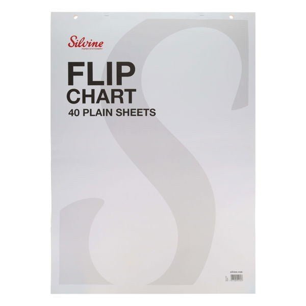 Silvine Flip Chart Paper - White 810 X 600mm - ABC School Supplies