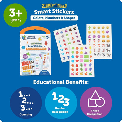 Skill Builders! Smart Stickers – Colors, Numbers & Shapes - ABC School Supplies