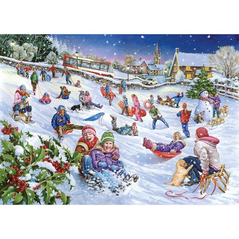 Sledging - 1000 Piece Jigsaw Puzzle - ABC School Supplies