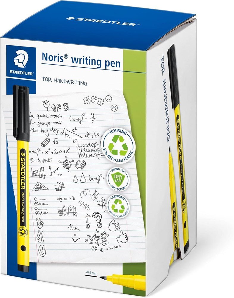 Staedtler 307 - 9 CT50 Noris Handwriting Pen - Black (Tub of 50) - ABC School Supplies