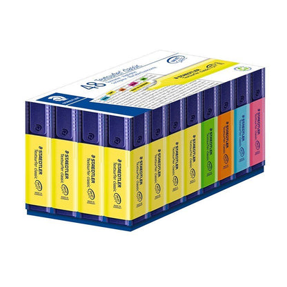 Staedtler Textsurfer Highlighters Asstd Colours Box of 48 - ABC School Supplies