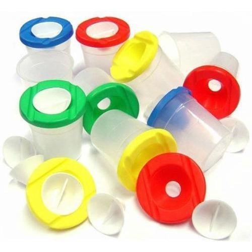 Standard Paintpots Set Of 12 Including Lid & Stopper - ABC School Supplies
