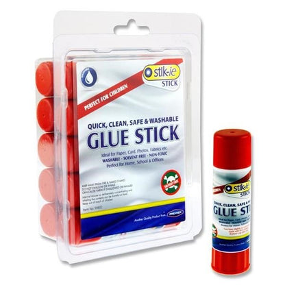 Stik.ie Glue Stick 25Grm Pack Of 10 - ABC School Supplies