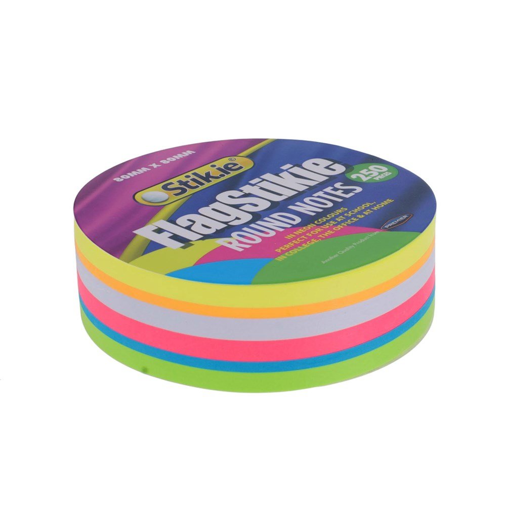 Stik.ie Post-It Round Sticky Notes 80 x 80mm - ABC School Supplies