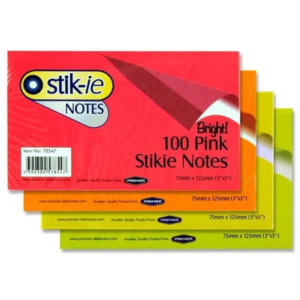 Stik.ie Post-It Sticky Notes 75 X 125 Mm - ABC School Supplies