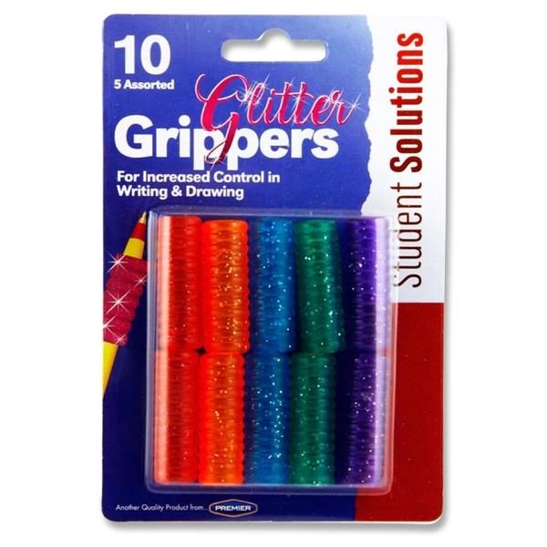 Student Solutions Glitter Pencil Grips Pack Of 10 - ABC School Supplies