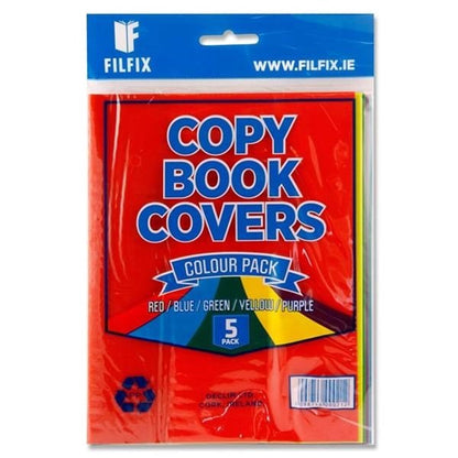 **Student Solutions Heavy Duty Copy Book Covers Coloured - Pack Of 5 - ABC School Supplies