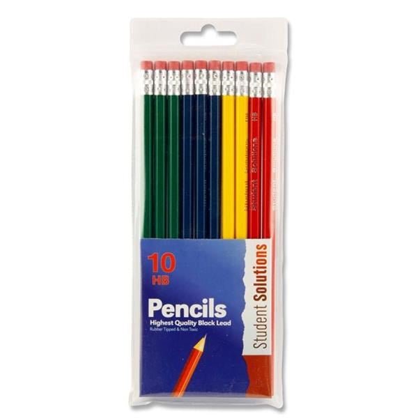 Student Solutions Wallet 10 Hb Rubber Tipped Pencils - ABC School Supplies