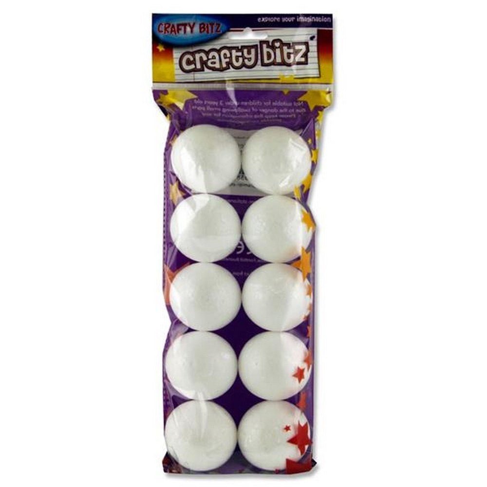 Styrofoam Balls 50mm Pack Of 10 - ABC School Supplies