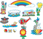 **Sunny Days Bulletin Board Set - ABC School Supplies