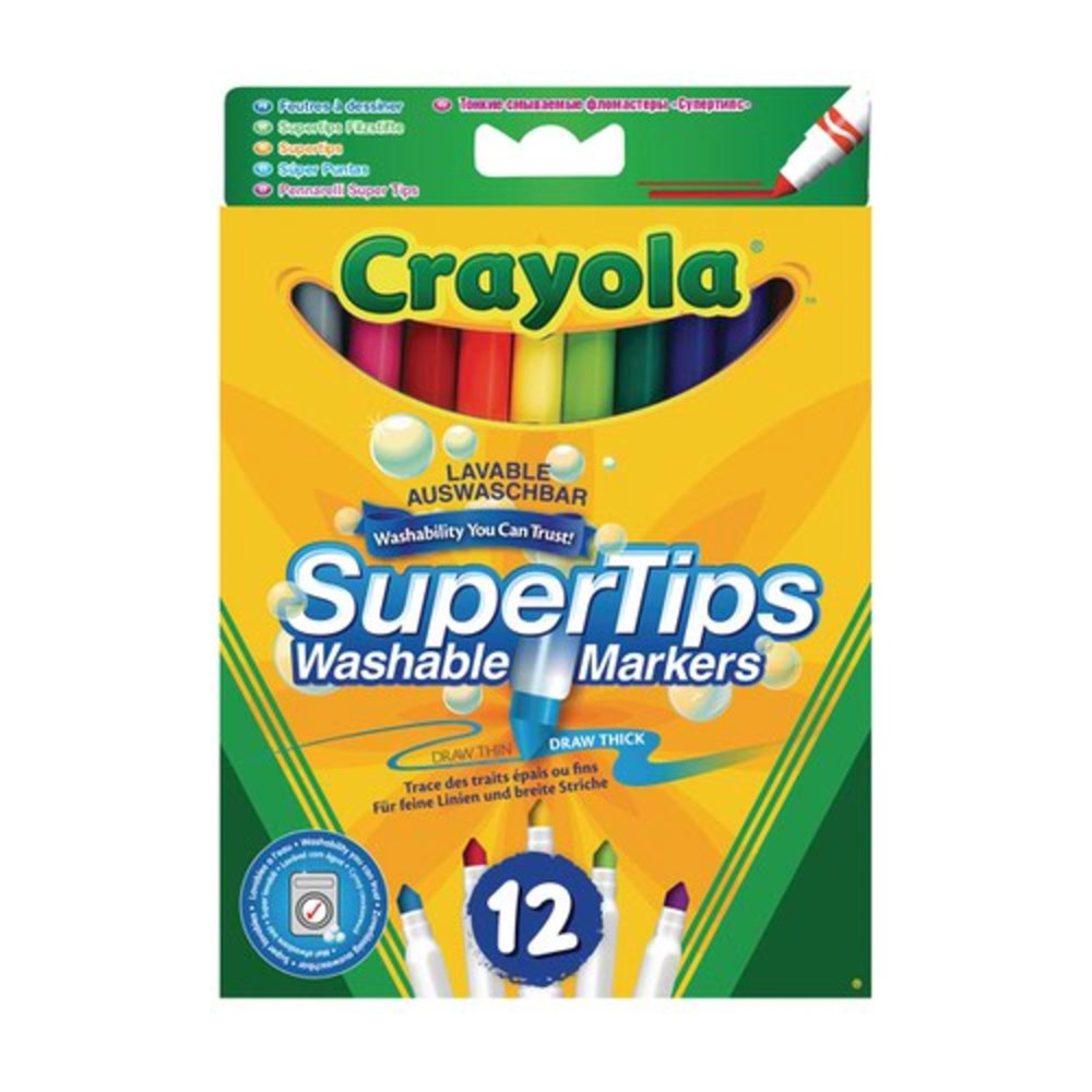Crayola Super Washable Broad Tip Marker Pack of 12