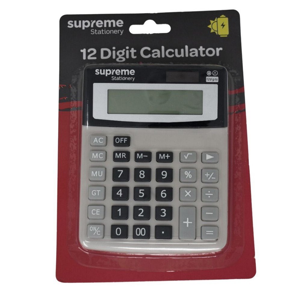 **Supreme 12 Digit Desktop Calculator - ABC School Supplies