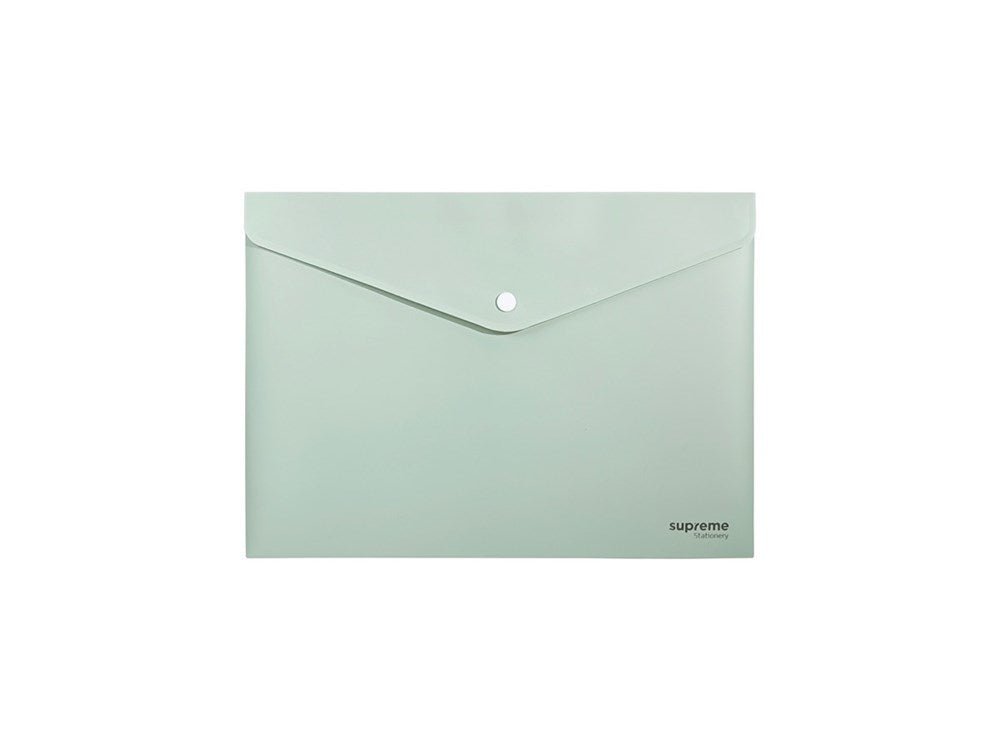 Supreme A4 Button Wallet Envelope (Soft Touch) Pack of 3 - ABC School Supplies