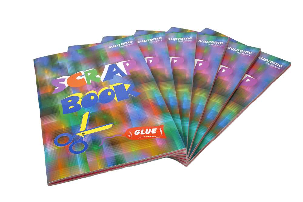 Supreme Jumbo 38x25cm 80 Page Coloured Scrap Book - ABC School Supplies