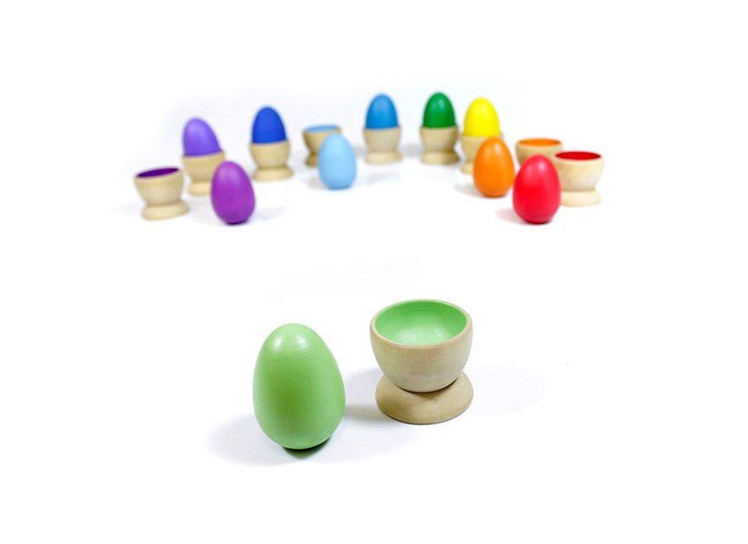 Ten Coloured Eggs & Natural Cups - ABC School Supplies