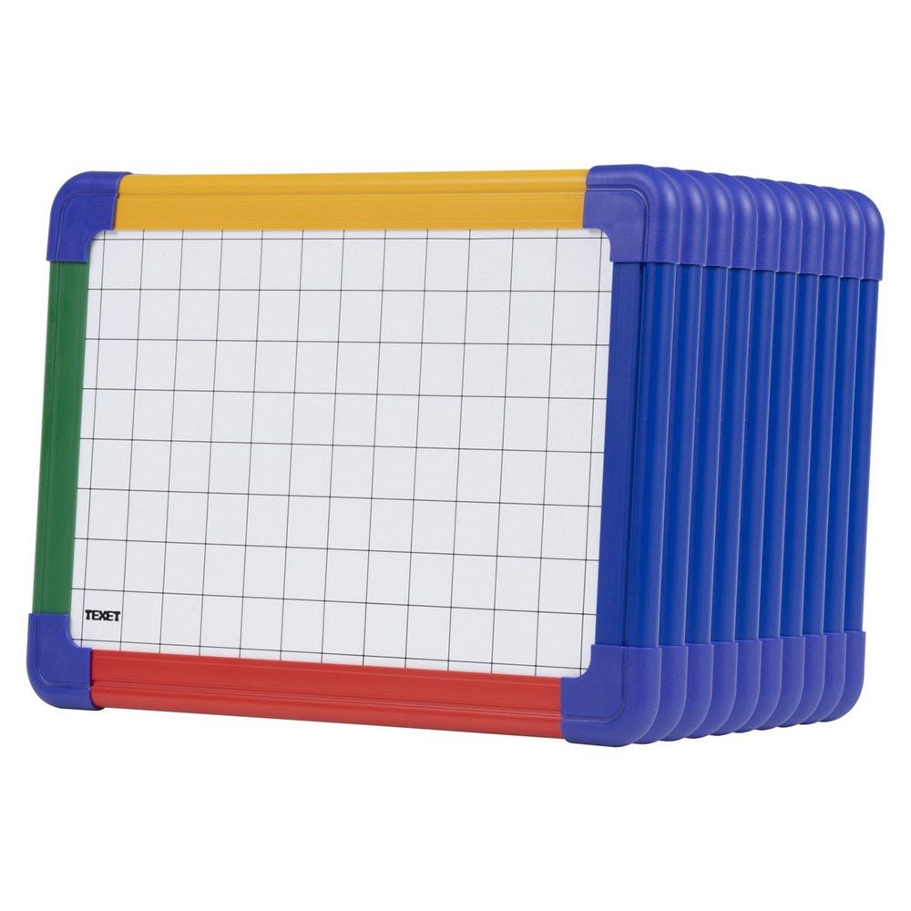 **Texet A4 Magnetic Gridded Whiteboard Pack Of 10 - ABC School Supplies