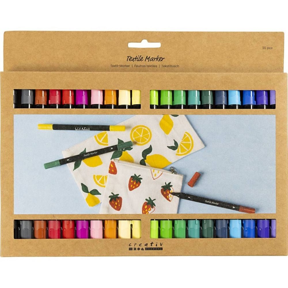Textile markers (20 pack) - ABC School Supplies