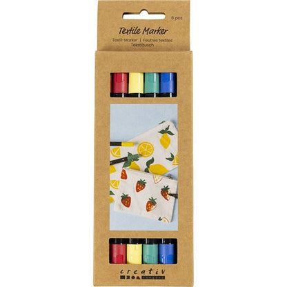 Textile markers (6 pack) - ABC School Supplies