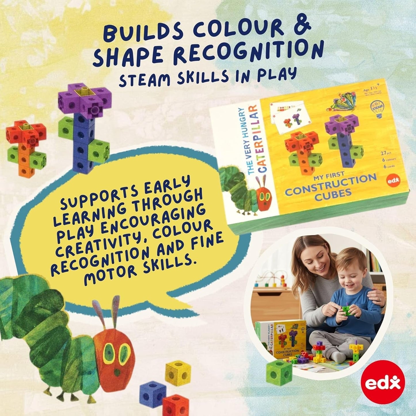 The Very Hungry Caterpillar My First Construction Cubes - ABC School Supplies