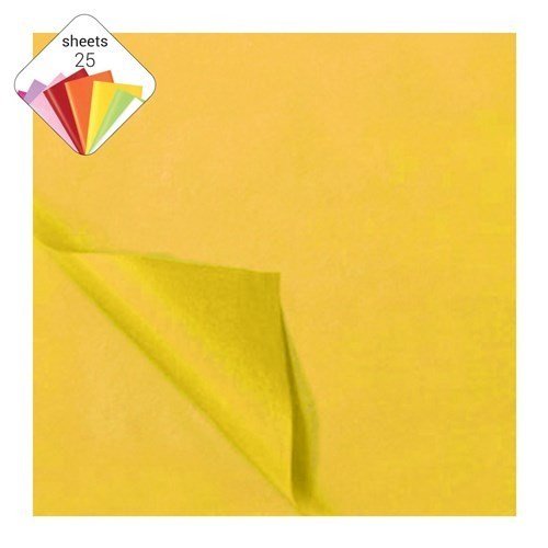 **Tissue Paper (5 Sheets) - Yellow - ABC School Supplies