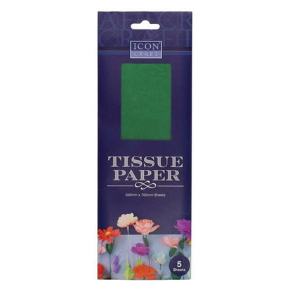 Tissue Paper - Dark Green Pack Of 5 - ABC School Supplies