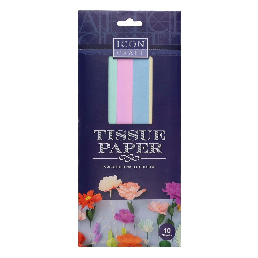 Tissue Paper Pastel Colours Assortment 10 Sheets - ABC School Supplies
