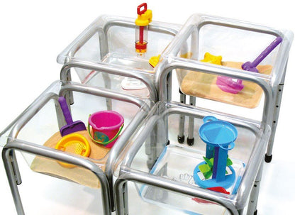 Titchy Tubs Water Play Set Of 4 Clear With Stands - ABC School Supplies