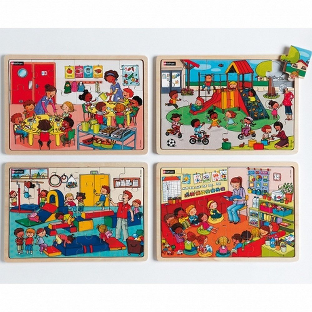 Together at School Set of 4 Puzzles - ABC School Supplies