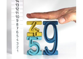 Tower Numbers Set Of 34 Coloured Re-Wood - ABC School Supplies