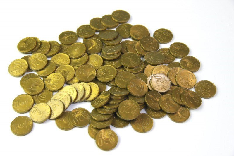 Toy Euro Money Coins 20 Cent (100 Pieces) - ABC School Supplies
