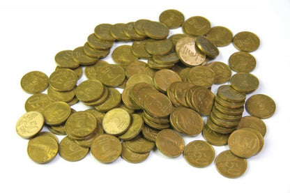 Toy Euro Money Coins 50 Cent (100 Pieces) - ABC School Supplies
