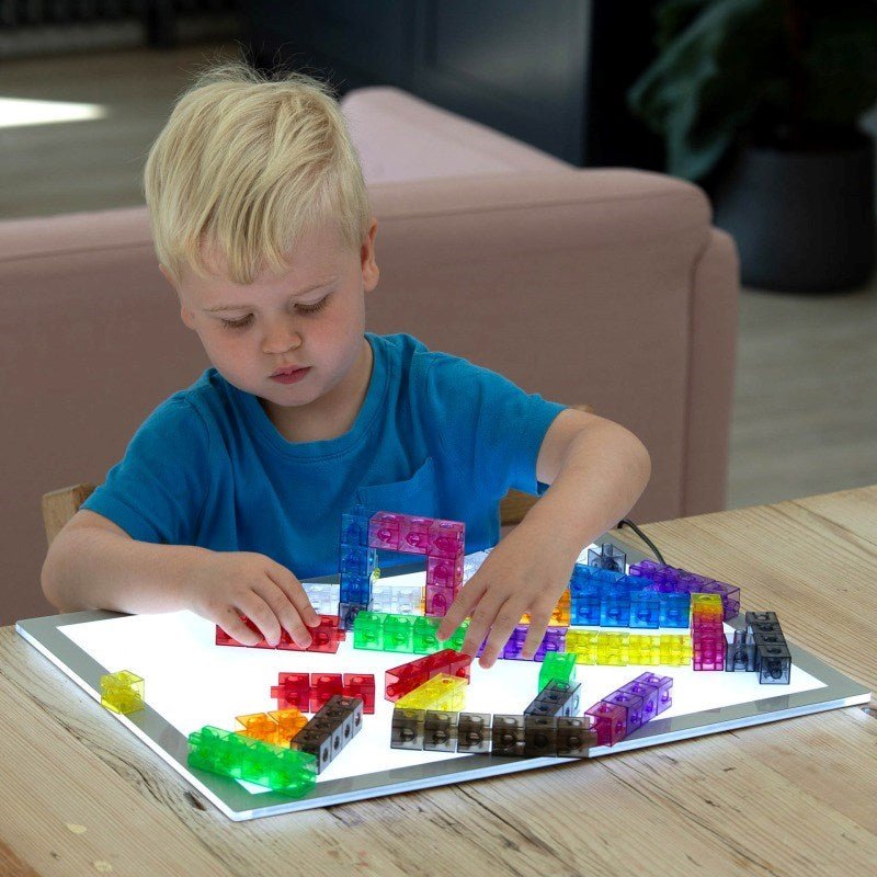 Translucent Colour Linking Cubes - 100 - Pack - ABC School Supplies