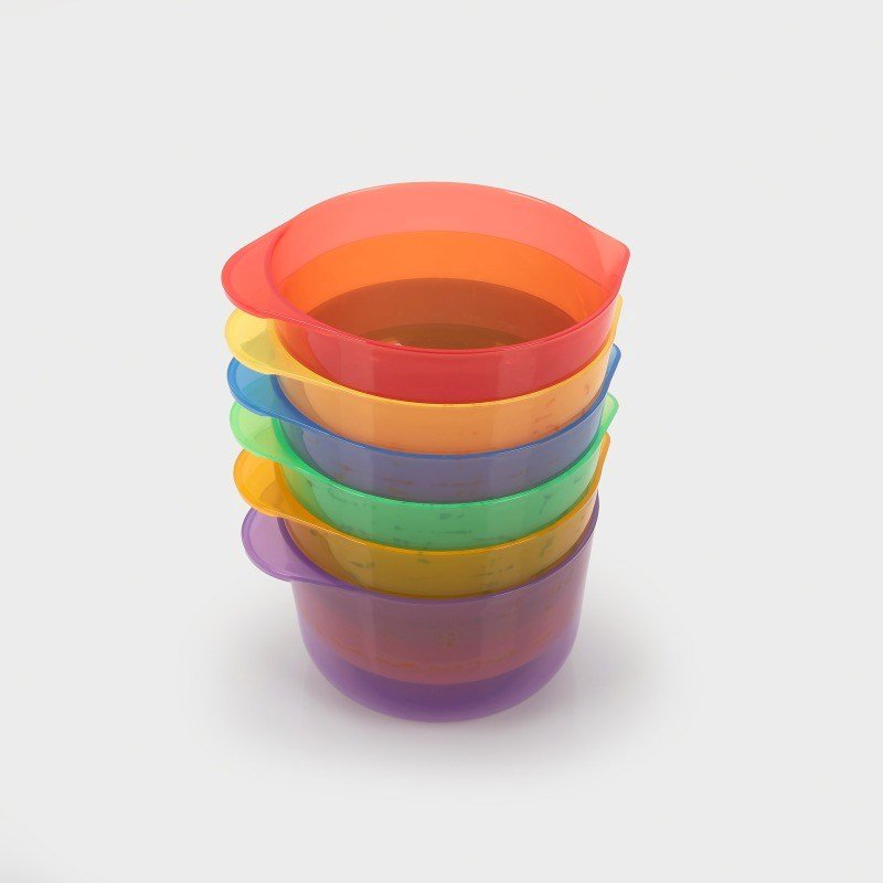 Translucent Colour Pouring Bowls - 6 Pack - ABC School Supplies