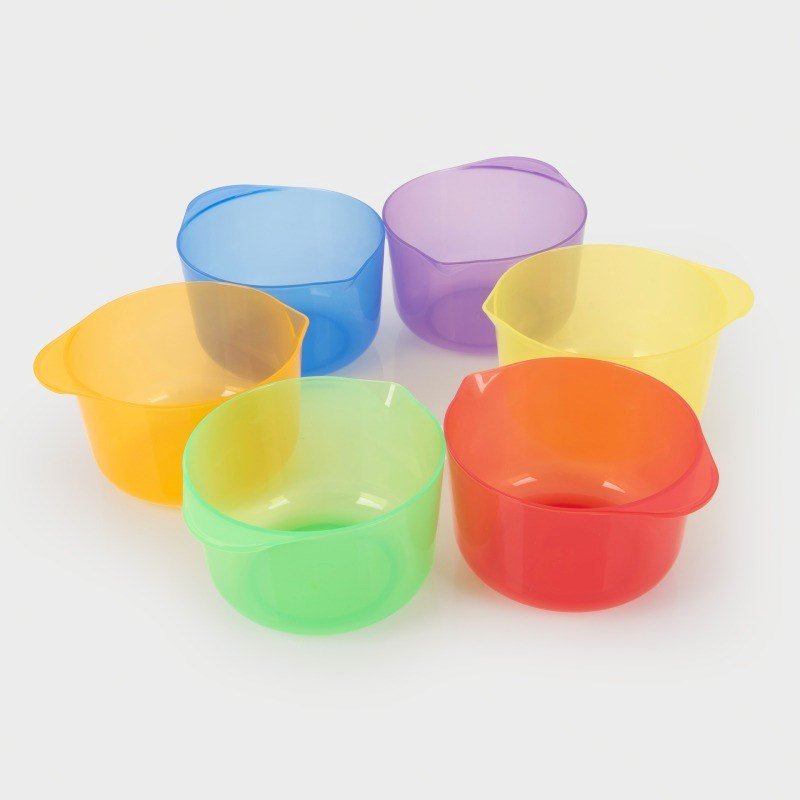 Translucent Colour Pouring Bowls - 6 Pack - ABC School Supplies
