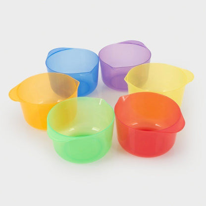 Translucent Colour Pouring Bowls - 6 Pack - ABC School Supplies