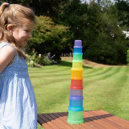 Translucent Colour Stacking Cups - 9 Pack - ABC School Supplies