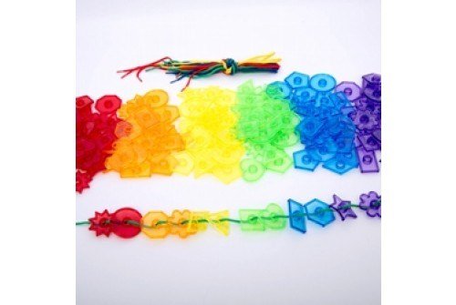 **Translucent Lacing Geometrics - Pack Of 144 + 12 Laces - ABC School Supplies