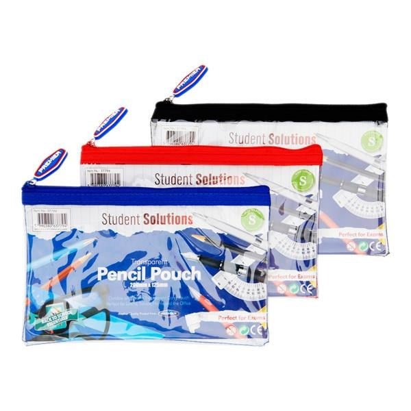 Transparent Pencil Case 200x125mm - ABC School Supplies