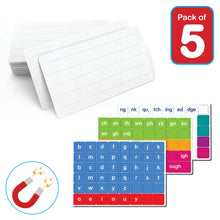 UFLI Magnetic Dry Erase Boards with Magnetic Letter Tiles 142pcs - 5 Student Pack - ABC School Supplies