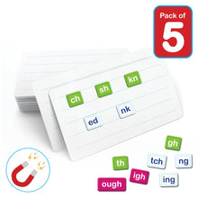 UFLI Magnetic Dry Erase Boards with Magnetic Letter Tiles 142pcs - 5 Student Pack - ABC School Supplies