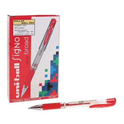 Uni Ball 0.1mm Signo Rollerball Pen - Red - ABC School Supplies