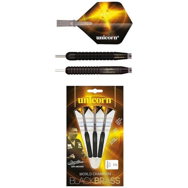 Unicorn Gary Anderson Black Brass Darts - ABC School Supplies