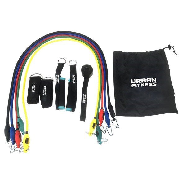Urban Fitness 11Pc Resistance Tube Set - ABC School Supplies