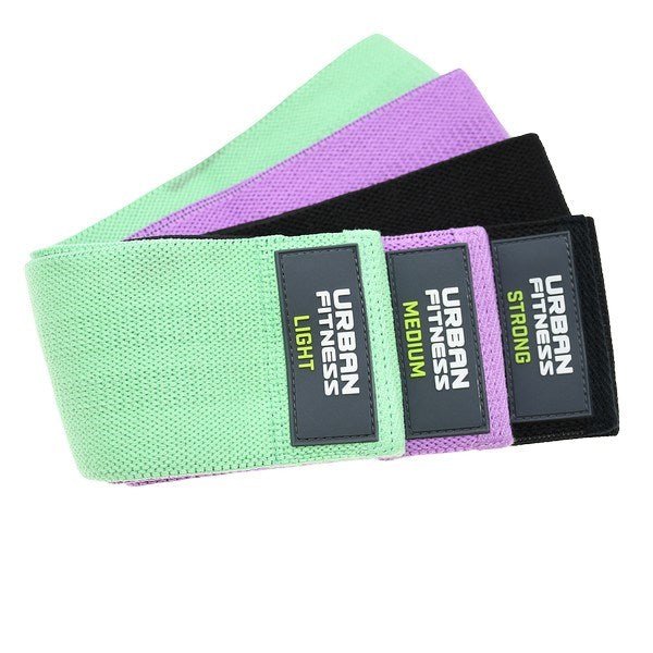 Urban Fitness Fabric Resistance Band Loop (Set Of 3) 15 Inch - ABC School Supplies