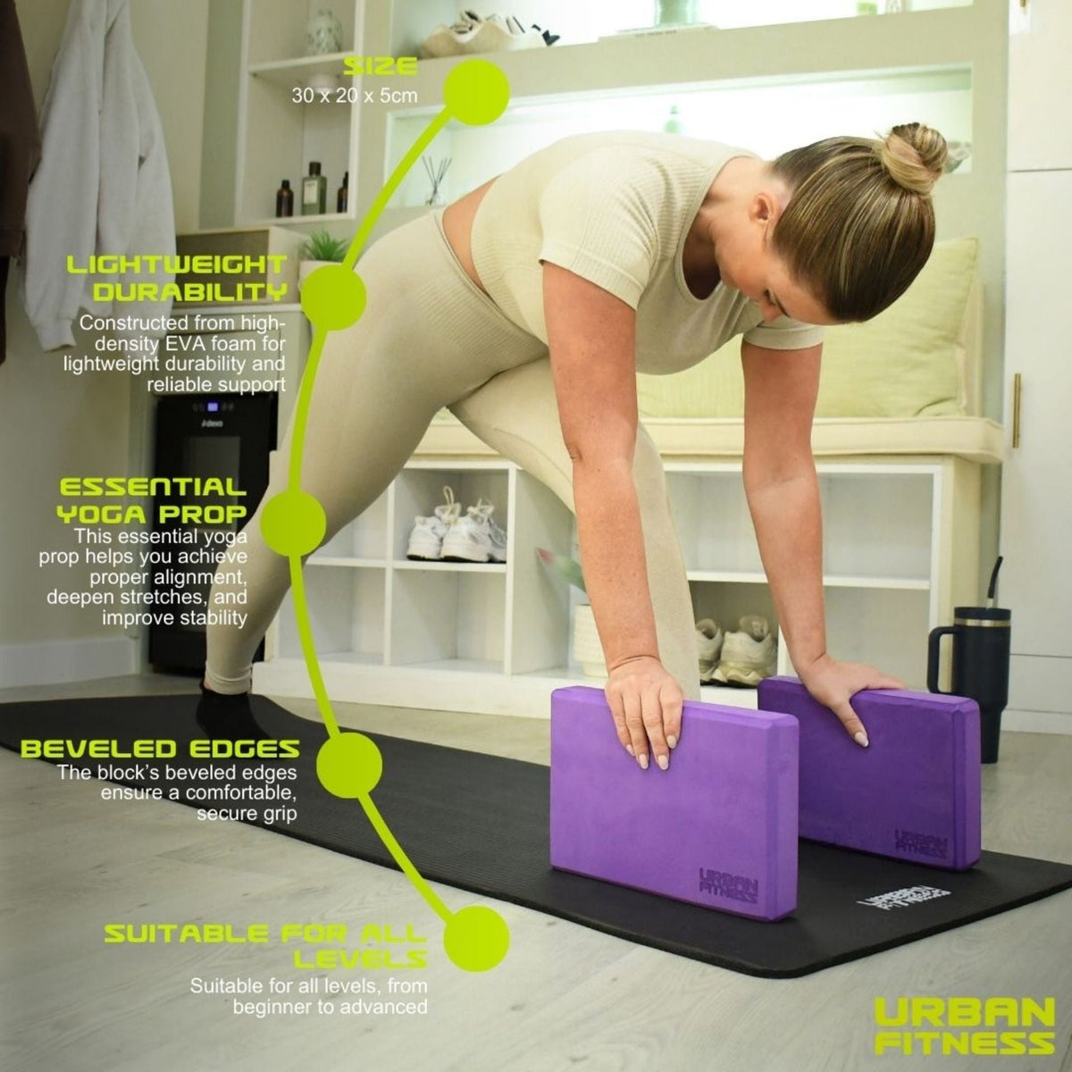 Urban Fitness Yoga Block - ABC School Supplies