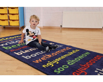 **Welcome Runner Classroom Carpet 3 X 1 Metre - ABC School Supplies