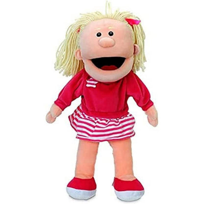 White Girl Hand Puppet With Moving Mouth - ABC School Supplies